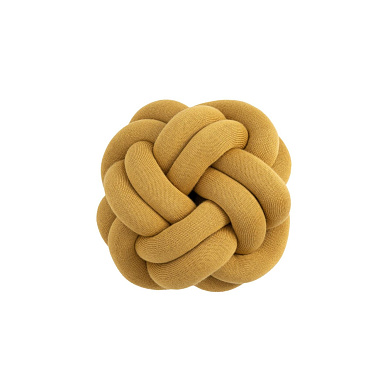 2351-2000 Knot Design House Stockholm Жёлтая интерьерная подушка в виде узла