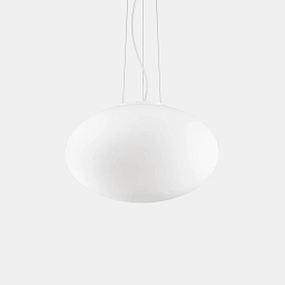 086736 Ideal lux Candy подвесной светильник с куполообразным плафоном белого цвета на тонких тросах