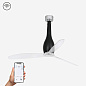 32003WP Faro ETERFAN Matt black/transparent ceiling fan with DC motor SMART люстра-вентилятор матовый черный