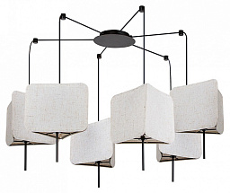 A7084SP-6BK Arte Lamp TRIXIE подвесная люстра с несколькими тканевыми абажурами