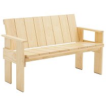 Crate Dining Bench 132 см, массив сосны, прозрачный лак на водной основе