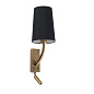 29683-21 REM OLD GOLD WALL LAMP WITH LED READER BLACK LAMPS настенный светильник Faro barcelona