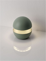 Touch Dimmable Sage Green Aluminium & Polycarbonate LED 2Watt 5 VDC 114Lm IP54 CCT 2200-2700-3000K Press Switch On/Off Include Base Charging D:10 H:11.4 cm