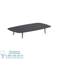 НИЗКИЙ СТОЛ STYLETTO LOUNGE 220x120CM НОГИ ТИКА КЕРАМИЧЕСКАЯ СТОЛЕШНИЦА NERO MARQUINA Royal Botania