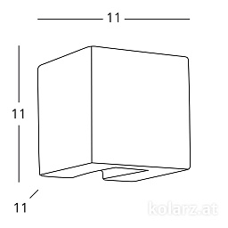 A1343.61.1.Gr Kolarz Cube настенный светильник кубической формы серый