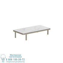 СТОЛ ALURA LOUNGE 160 LTH 160X80X34CM СТОЛЕШНИЦА КЕРАМИЧЕСКАЯ ПЕСКА BIANCO STATUARIO Royal Botania