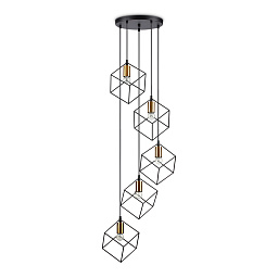 237664 Ideal lux Ice подвесной светильник с каскадной конструкцией из кубических рамок