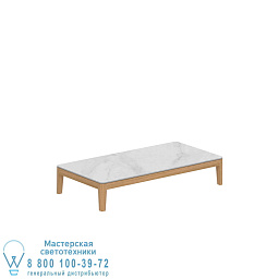 Тиковый стол Calypso Lounge 144x72 см с керамической столешницей Royal Botania