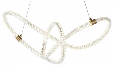 подвесная люстра с кольцами золотистая