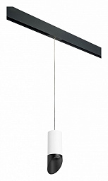 PRORP43637 Lightstar Rullo подвесной светильник с чёрным цилиндрическим плафоном для однофазного шинопровода