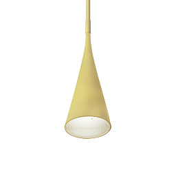 FN142000_50 Foscarini Uto настольный светильник с матовым абажуром конусной формы жёлтого цвета