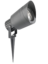 Dark Gray Aluminium & Glass LED GU10 1x10 Watt 220-240 Volt IP54 Bulb Excluded D: 11 H: 20 cm