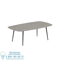 STYLETTO СТАНДАРТНЫЙ ОБЕДЕННЫЙ СТОЛ 220X120CM АЛЮМИНИЕВЫЕ НОЖКИ БРОНЗОВАЯ КЕРАМИЧЕСКАЯ СТОЛЕШНИЦА CEPPO DOLOMITICA Royal Botania