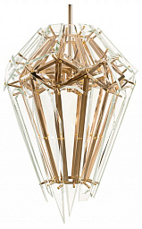 10432 Clear Loft It Shard подвесной светильник с геометрическим металлическим плафоном золотистого цвета