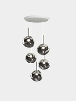 Подвесная система Tom Dixon Melt Mini-Round - Серебро полированный Поликарбонат