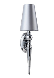 PER AP1 CHROME/SILVER Crystal Lux Per настенный светильник с конусным абажуром серебристого цвета и хромированным основанием