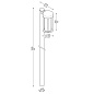 Уличный светильник-столбик Lombardo Kit Lula UP Post H1500 — фото 3