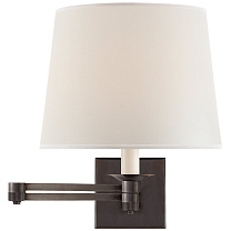 Evans Swing Arm Sconce бронза с перкальным абажуром