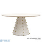 Spheres Dining Table-White Burl-60 Dia Global Views стол