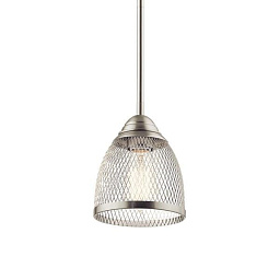Voclain 7.75" 1 Light Mini Pendant with Mesh Shade Brushed Nickel подвесной светильник 52272NI Kichler