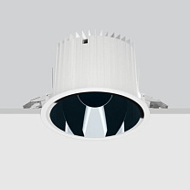 Reflex Fixed circular recessed luminaire - Ø212 mm - neutral white - flood optic - UGR<19 34.8W 4462.5lm - 4000K - DALI-2 - Colour: White / Aluminium
