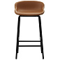 604057 Normann Copenhagen Hyg Барный стул 65 см, кожа Brandy / черный — фото 1