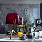 FN026021EC_62 Foscarini Lumiere TL S настольный светильник вишнёвый красный; тёмный хром — фото 3