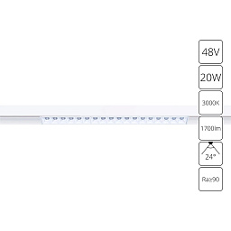 A4645PL-1WH Arte Lamp LINEA магнитный трековый светильник с линейным модулем для трека 48V