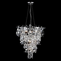 ROMEO SP10 CHROME D600 Crystal Lux Romeo хрустальная люстра с множеством подвесов на металлическом каркасе