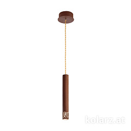 5370.30190 Kolarz Mobile metallo подвесной светильник цилиндрический коричневый