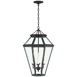 EU-RL5642 Visual Comfort Edmund подвесной фонарный светильник с металлической рамой и прозрачными стеклянными панелями