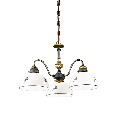 люстра с тремя плафонами