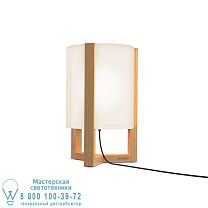 Tristar floor lamp 50cm teak & handmade glass СВЕТИЛЬНИК ИЗ ТИКА TRISTAR ВЫСОТА 50 СМ С ФИТИНГОМ E27 И МАТОВЫМ ОПАЛОВЫМ СТЕКЛОМ Royal Botania