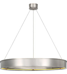 CHC1616PN Visual Comfort Connery подвесная люстра с круглым никелированным корпусом и матовым рассеивателем