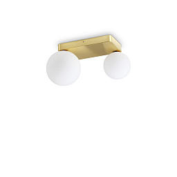 314815 Ideal lux Penta потолочный светильник с двумя шарообразными плафонами на золотистом основании