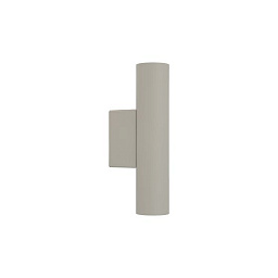 настенное бра с вертикальным корпусом светло-серого цвета