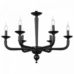 SL1114.403.06 ST-Luce SL1114 подвесная люстра с пятью рожками и металлическим каркасом черного цвета