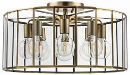 798281 Lightstar Genni потолочный спот с латунным каркасом и открытой лампой