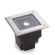 Recessed uplighting IP65/IP67 Gea Power LED Square LED 6W 3000K AISI 316 stainless steel 396lm
