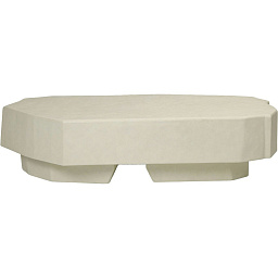 1104267970 Ferm Living Staffa крупный журнальный стол с монолитным каменным корпусом и граненой формой