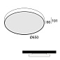 SUPERNOVA FLAT 65 PRISMATIC SMOOTH UP 930 DIM1 W белый Delta Light накладной потолочный светильник — фото 1