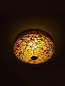 Fiery Mosaic Glass And Brass Flush Mount Ceiling Lamp потолочный светильник FOS Lighting Zenith-Verka-CL2