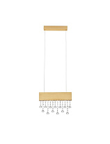 Triac Dimmable Brushed Gold Aluminium & Crystal LED 20Watt 220-240Volt 1049Lm IP20 3500K L: 40 W: 7 H: 120 cm