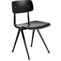Result Chair, шпон дуба, черный лак / основание сталь, черное