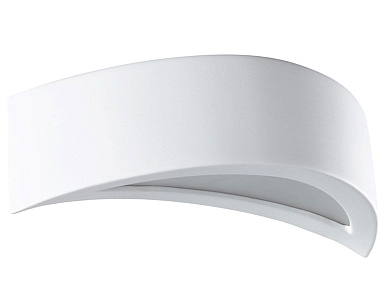 настенный светильник с керамическим корпусом и изогнутым рассеивателем