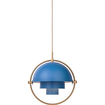 Multi-lite - suspension - L/Laiton et bleu