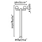 74435F2-02 MISTU DARK GREY LAMPPOST 2XE27 MAX 15W садовый светильник Faro barcelona — фото 3