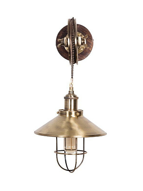 Fos Lighting Industrial Barn Antique Pulley Wall Sconce бра FOS Lighting Tava-JalPulley-WL1