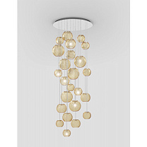 Подвеска OTO R60 Янтарная полосатая зеркальная сталь G9 CE