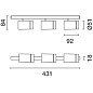 QC55 Palco Recessed iGuzzini Palco linear surface 3 x Ø51 - flood - remote driver — фото 1